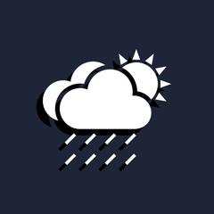 rain cloud sun meteo icon