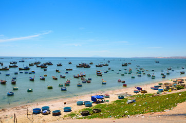 Fishing village in Mui Ne, Vietnam, Southeast Asia