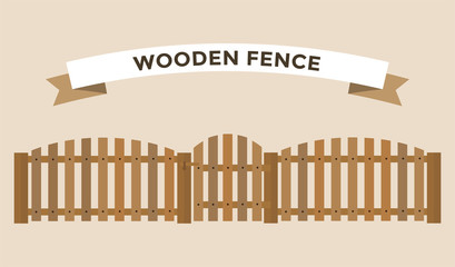Wooden fence isolated on background