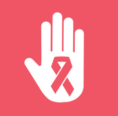 Stop cancer medical logo icon concept. 