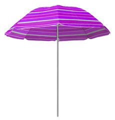 Beach striped umbrella - violet