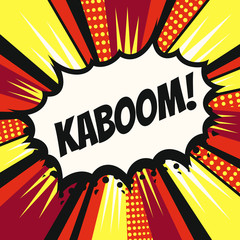 Vintage pop art comics speech bubble (Kaboom!) in vector - 95994810