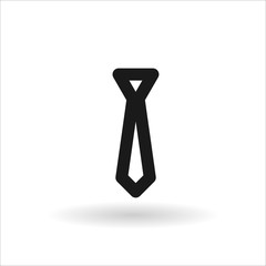 Black tie vector line icon on white background