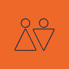 Vector man and woman icon 