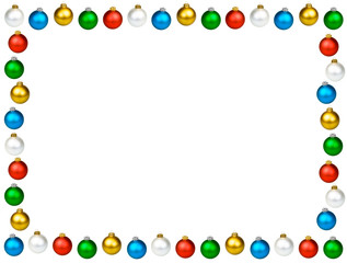 Christmas baubles frame