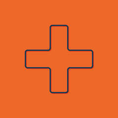 Obraz premium Vector cross icon 