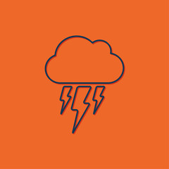 Vector flash icon. Epsblue0 