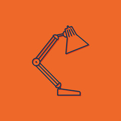 Vector table-lamp icon 
