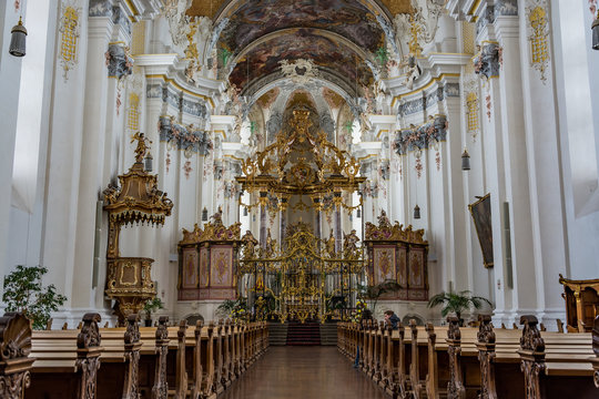 Interior of the Saint Paulinus Church in Trier, Germany
