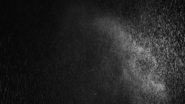 Fine water particles sprayed into light compositing asset