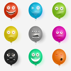 Cartoon colorful balloons 