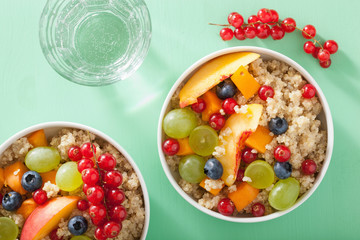 healthy breakfast quinoa with fruits berry nectarine blueberry g