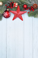 Weihnachtlicher Hintergrund / Holz / Deko