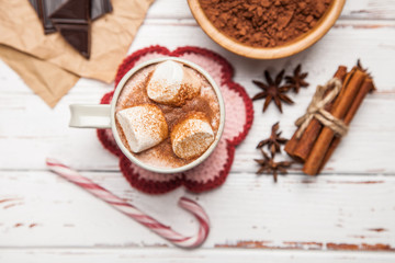 Cocoa drink with marshmallows