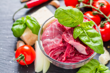 Meat ball ingredients