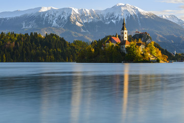 Church on Island in Lake Bled, Slovenia