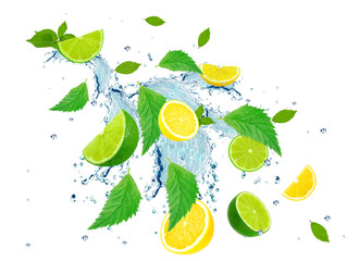 Fototapeta na wymiar citrus splash