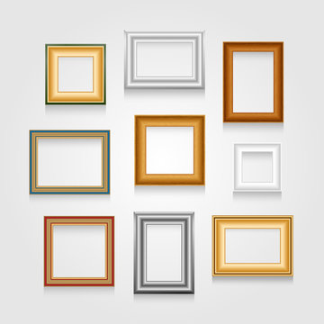 Vector set of picture frames.