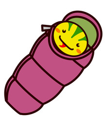 寝袋に入る動物シリーズ