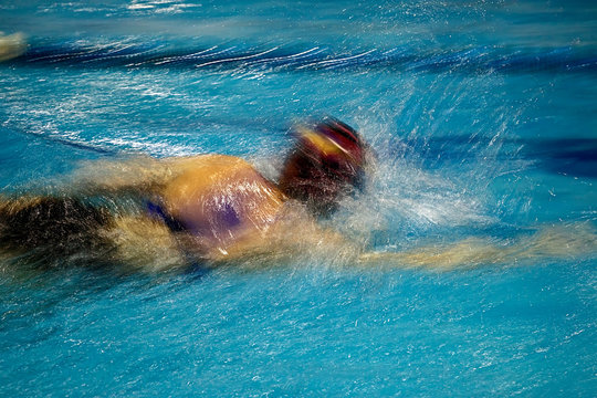 Abstract motion a swimmer