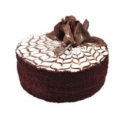 Chocolate pie isolated