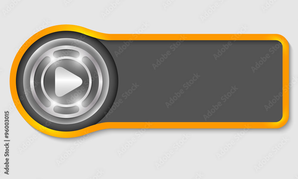 Poster abstract button for your white text and play symbol