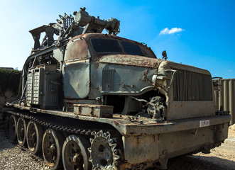 Fototapeta premium Old Soviet BTM High speed ditching machine