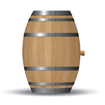 Vintage wooden barrel