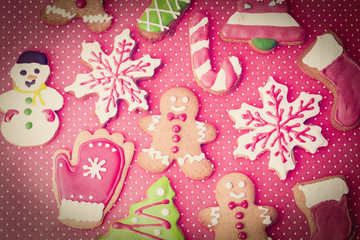 Christmas homemade gingerbread cookies