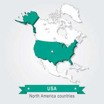 USA. All the countries of North America.