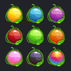 Obraz premium Funny cartoon colorful round buttons