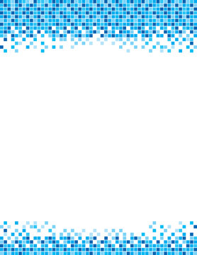 Blue Pixel Border Background