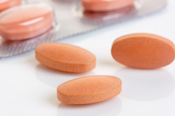 Statin Tablet in Close Up