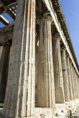 Naklejka premium Columns of acropolis in Athens city