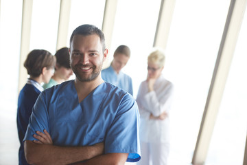 group of medical staff at hospital