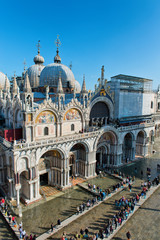 Fototapeta premium Flooded St. Marks Square in Venice, Italy.