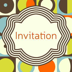 Invitation, wedding or greeting card template. Elegant frame - 96011871