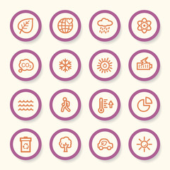 Fototapeta premium Ecology web icons set