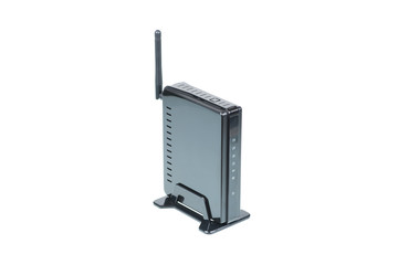 Black Wireless Router