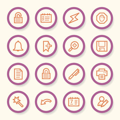 Organizer Web Icons Set