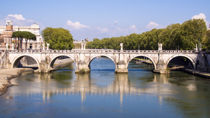 Fototapeta na wymiar Ponte St. Angelo Engelsbrücke Rom