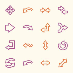 Arrows web icons set