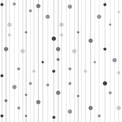 Vector seamless pattern with stripes and circles. Modern stylish texture