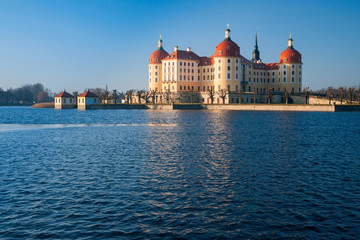 Schloss Moritzburg an einem Wintertag