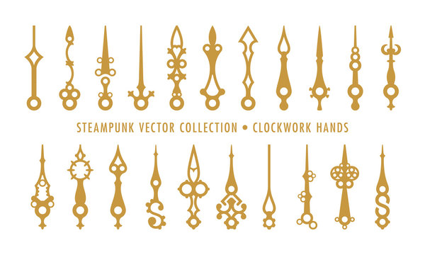 Steampunk Collection (isolated on white) - Clockwork Hands