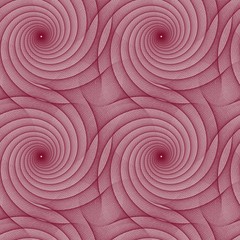Maroon repeating fractal curved line pattern 