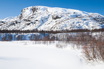 Fototapeta na wymiar sonniger, kalter Wintertag in Schweden