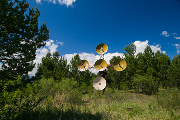 Radio telescope in the mountains