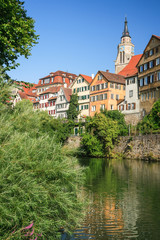 Fototapeta na wymiar Stadtansicht von Tübingen an einem Sommertag