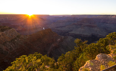 Fantastic sunset at Grand Canyon